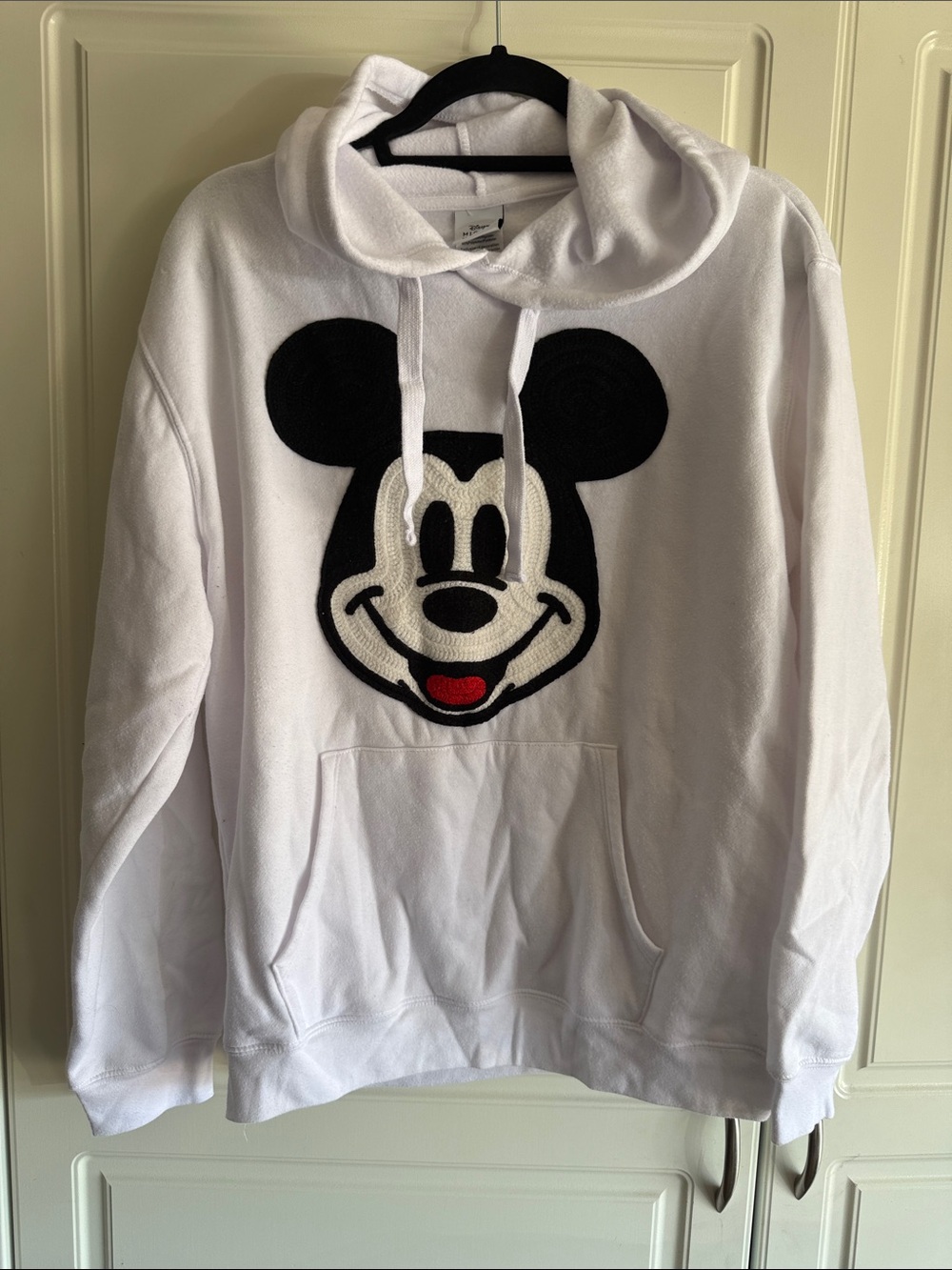 Disney White Hoodie with Black & Red Mickey Face